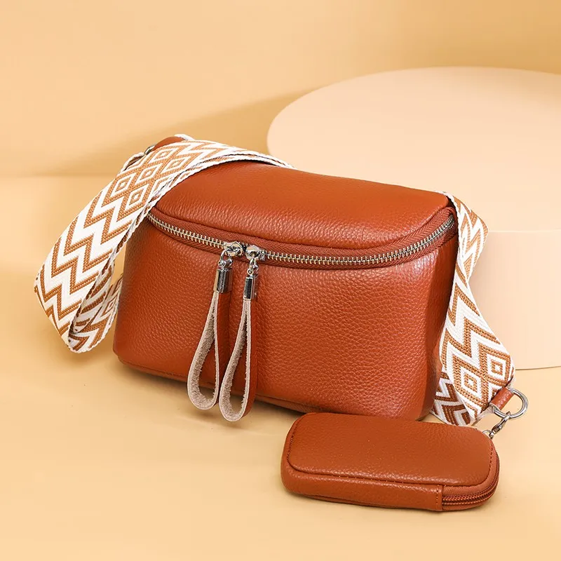 Genuine Leather Woman Chest Bag High Quality Cow Leather Women\'s Crossbody Bag With Small Purse Female Handbags Waist Bags