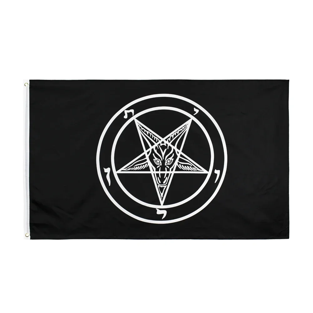 Satan Flag 90 x 150cm Banner Metal Holes Grommets Indoor And Outdoor