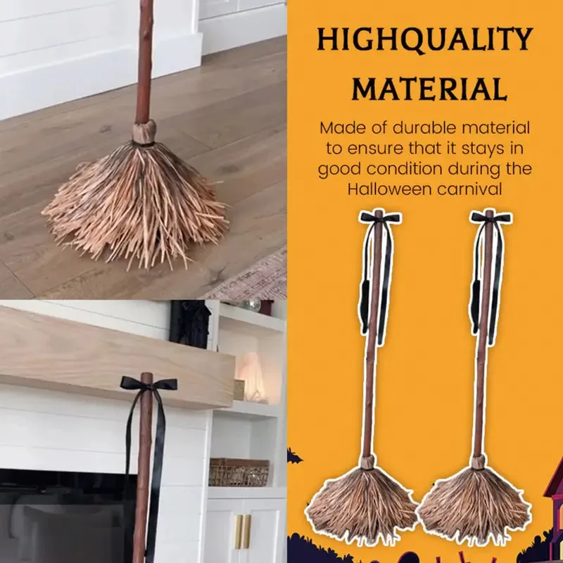 ハロウィン 浮遊する魔女の幽霊の踊るほうき 動くほうきの柄 魔法のエンチャントレス 魔術師 カーニバル パーティー コスチューム 小道具 ir;l5