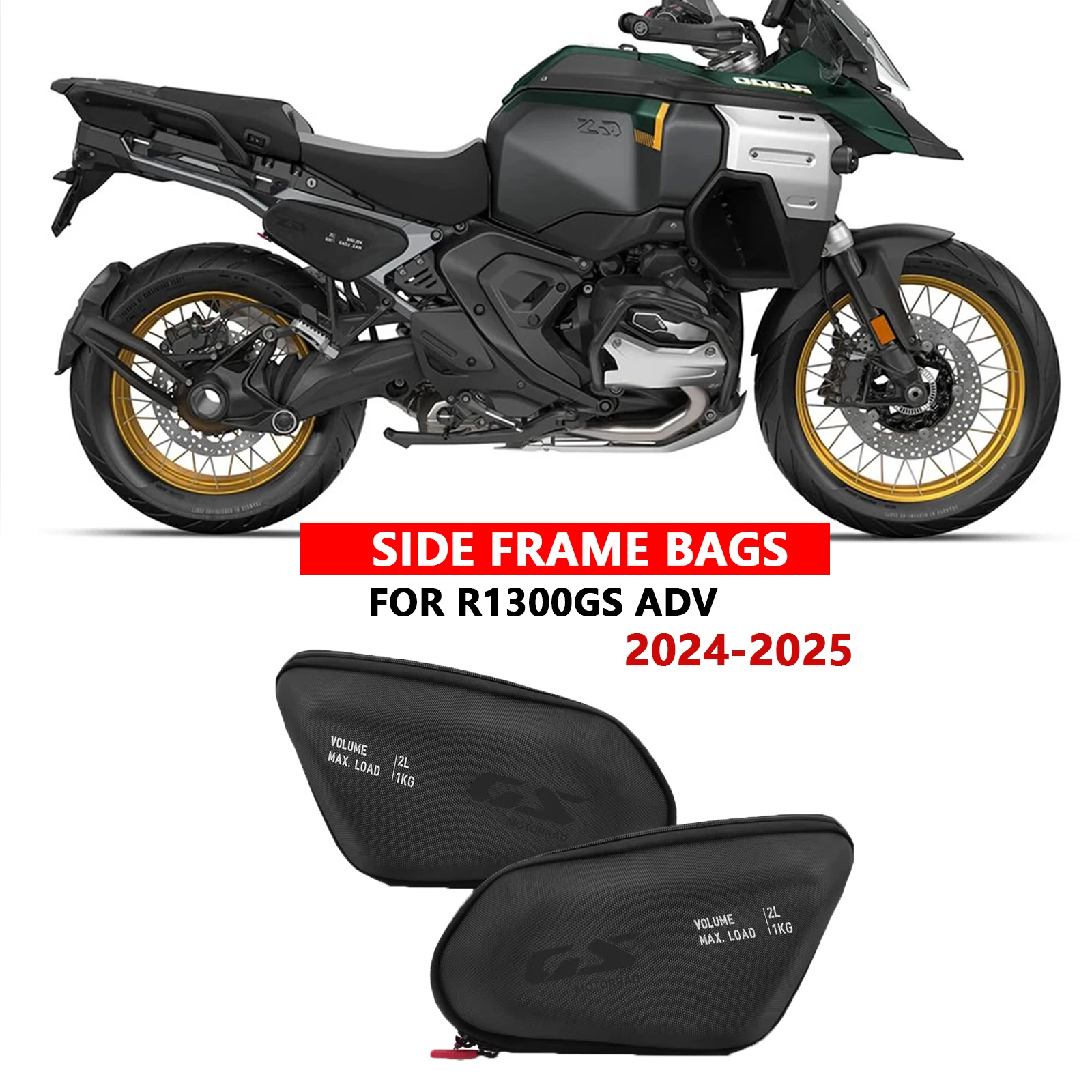 

Мотоциклетная левая и правая сумка для радиатора, обтекатель, водонепроницаемая сумка для инструментов для BMW R1300 GS ADV R1300GS R1300GS Adventure 2024-2025