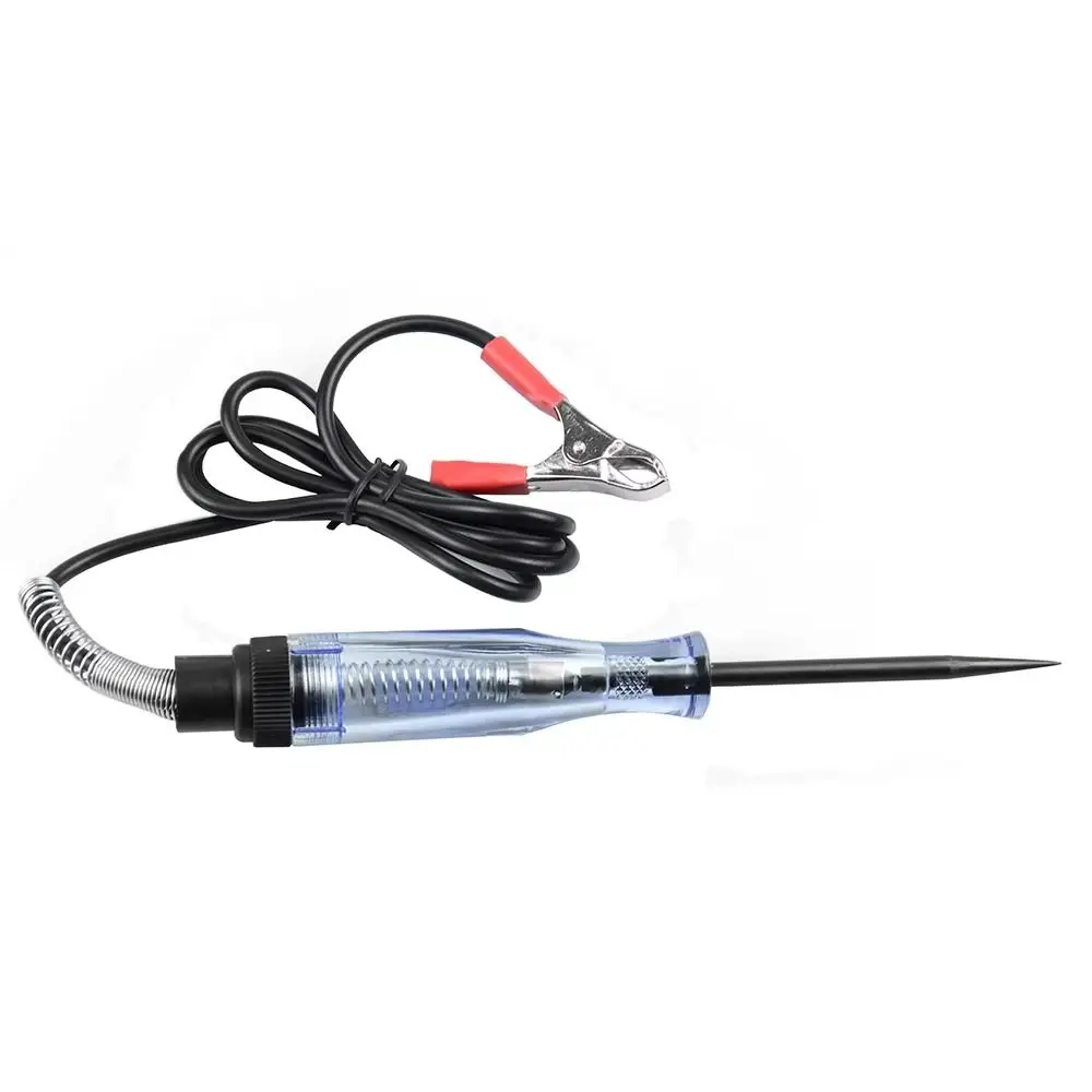 6V-24V DC Car Voltage Tester Transparent Pen Style Fuses and Light Socket Tester Light Socket Tester