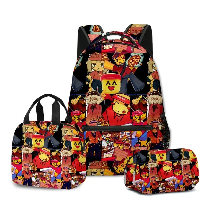 

Roblox Forsaken Gubby Primary and Secondary School Students Schoolbag Backpack Lunch Bag Pencil Bag School Bag 3pcs/set