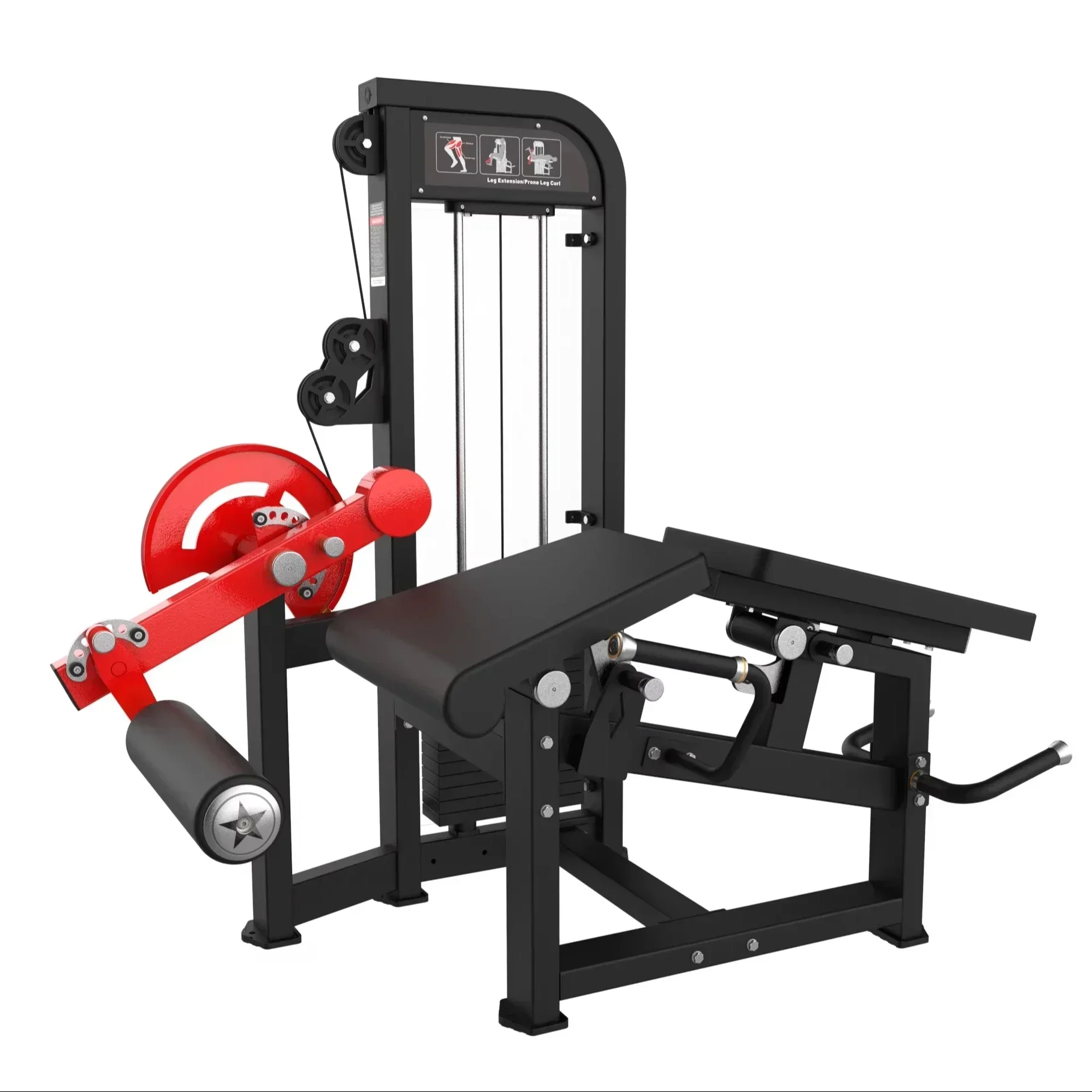 gym Pin Loaded Selection Bodybuilding Gym Fitness Equipment Leg extension  prone leg curl Combo Machine