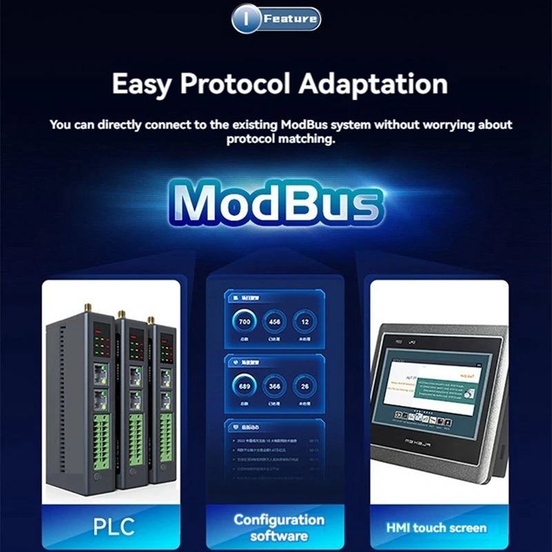 โมดูลวัดอุณหภูมิ8ทาง Modbus ประเภท K RS485เกตเวย์อินพุตเทอร์โมคัปเปิล