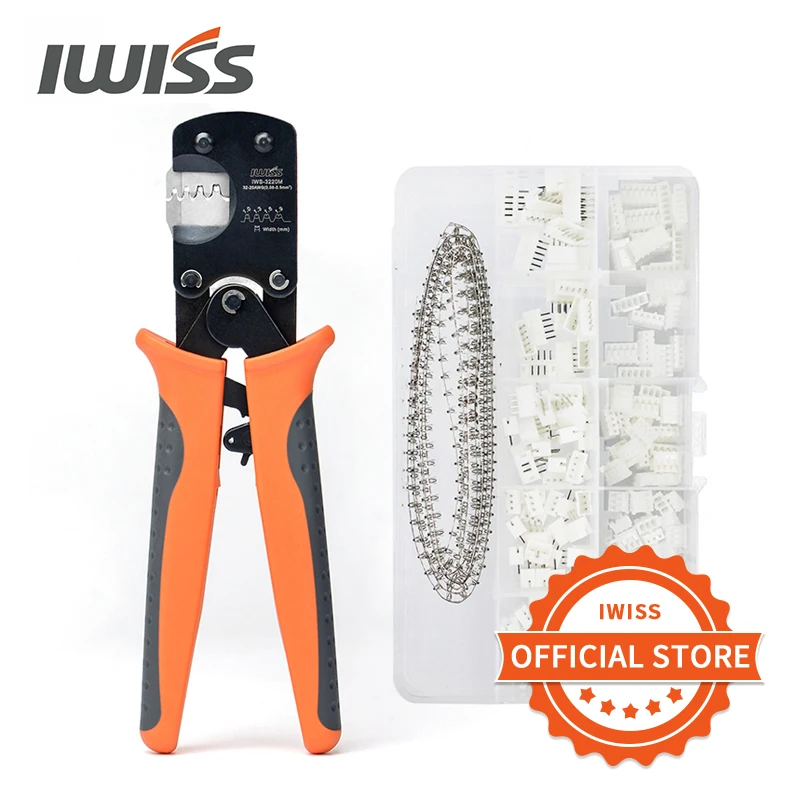 

IWISS IWS-3220 PH2.0/XH2.54mm Crimping Pliers Mini Crimper Tool for JST DuPont Terminals Narrow-pitch Connector Pins AWG 32-20