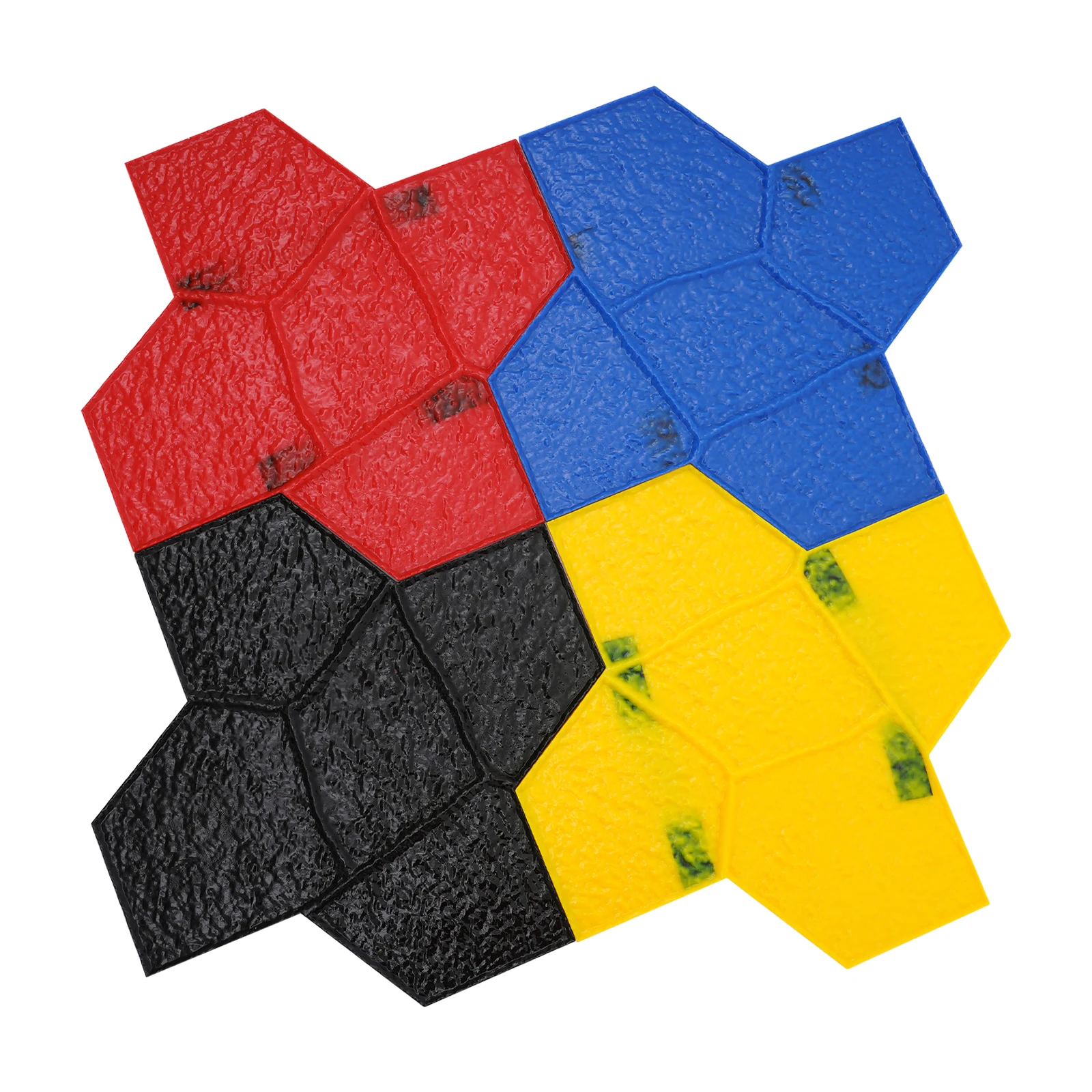 Durable Seamless Texture Stamp Mat Set of 4, High-Quality PU Material for Concrete Stamping, Natural Stone Pattern, Easy to Use