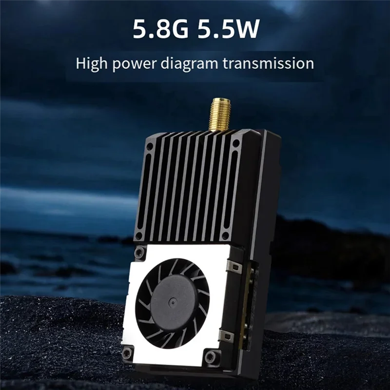 

5.8G 5.5W VTX 25Mw 1000Mw 5.5W FPV Image Transmission Video Transmitter Power Levels are Adjustable For long Range RC FPV Drone