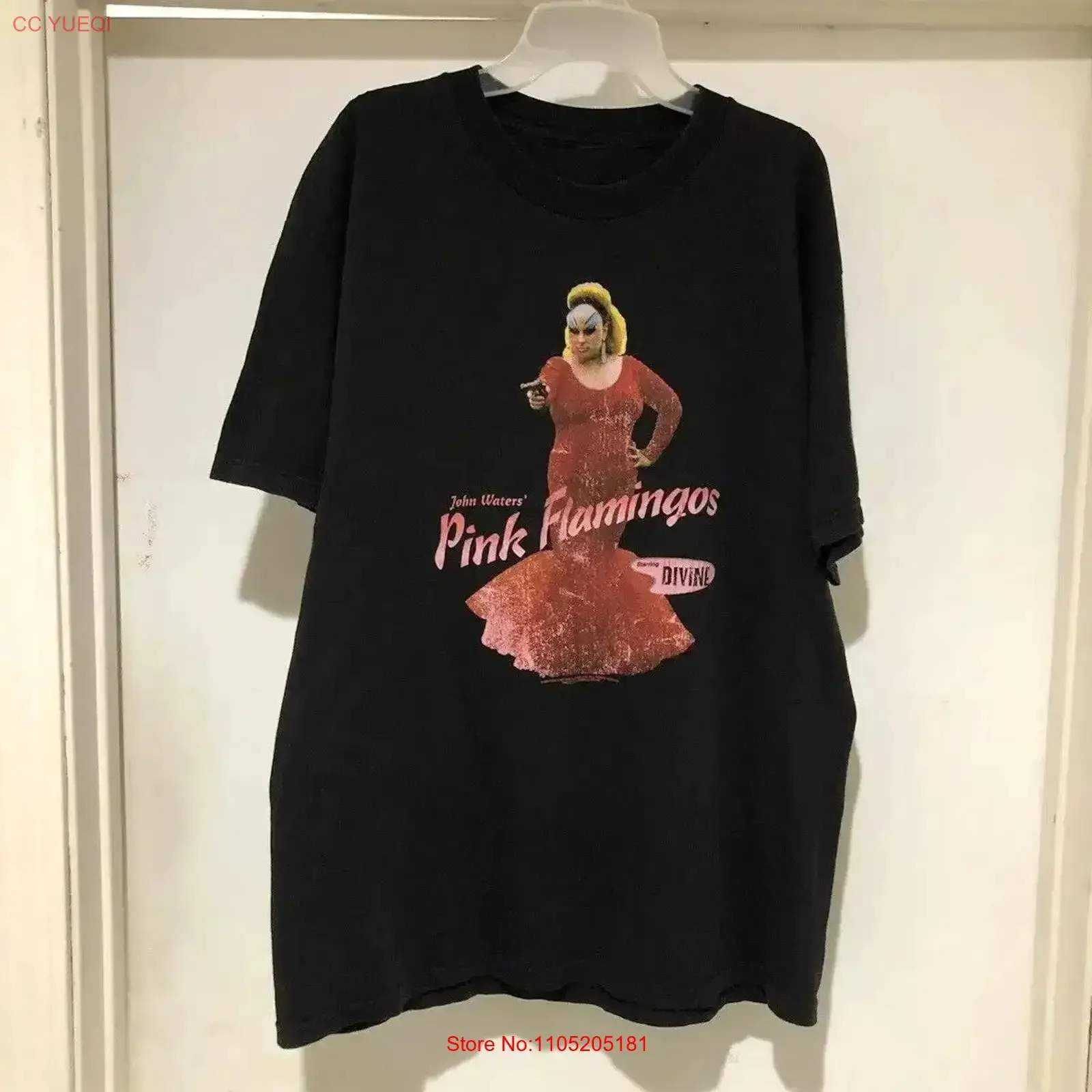 Vintage 90s John Waters Pink Flamingos Divine T Shirt L Movie Promo Cult Classic vintage Washed fashion Stylish Soft Casual