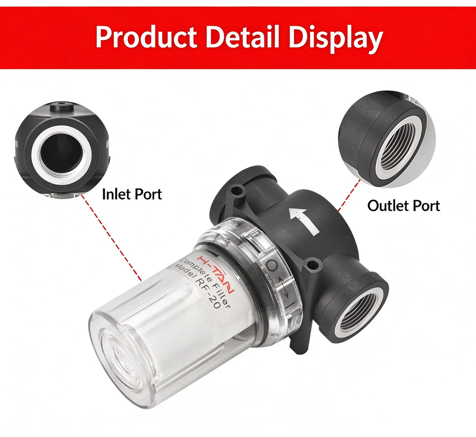 RF15/20 Large Flow Negative Pressure Vacuum Air Source Filter Pump Filter High Efficiency Vacuum Filter for Industrial Use