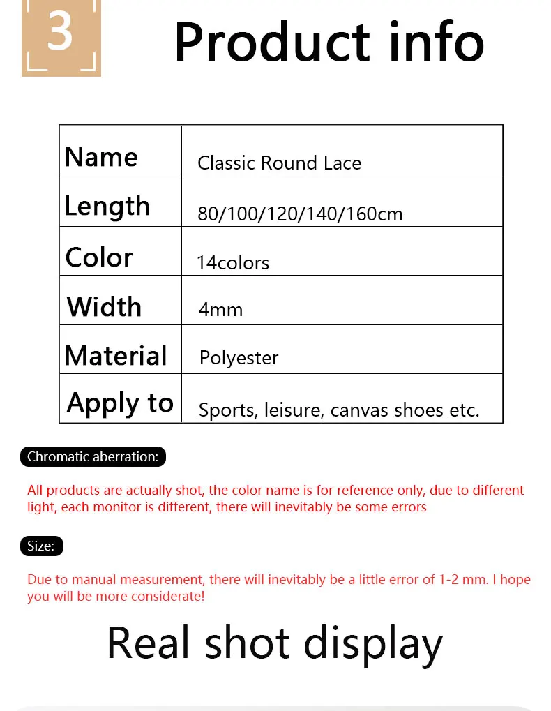 Neue runde Schnürsenkel für Outdoor-Wanderschuhe, High-Top-Schuhe, Freizeitsneaker, Sportschuhe, Lederschuhe, Stiefel, Kinderschnürsenkel, Zubehör – Detail 5