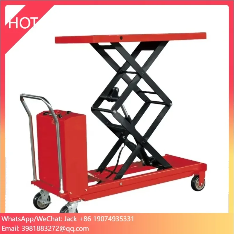 

Reddot 500kg 1000kg Semi Electric Scissor Lift Table With Big Platform
