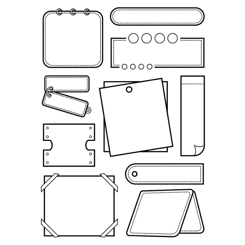 Funny Symbol Silicone Transparent Stamps Seal DIY Diary Album Decoration Scrapbooking Supplies Line Framework Clear Rubber Stamp