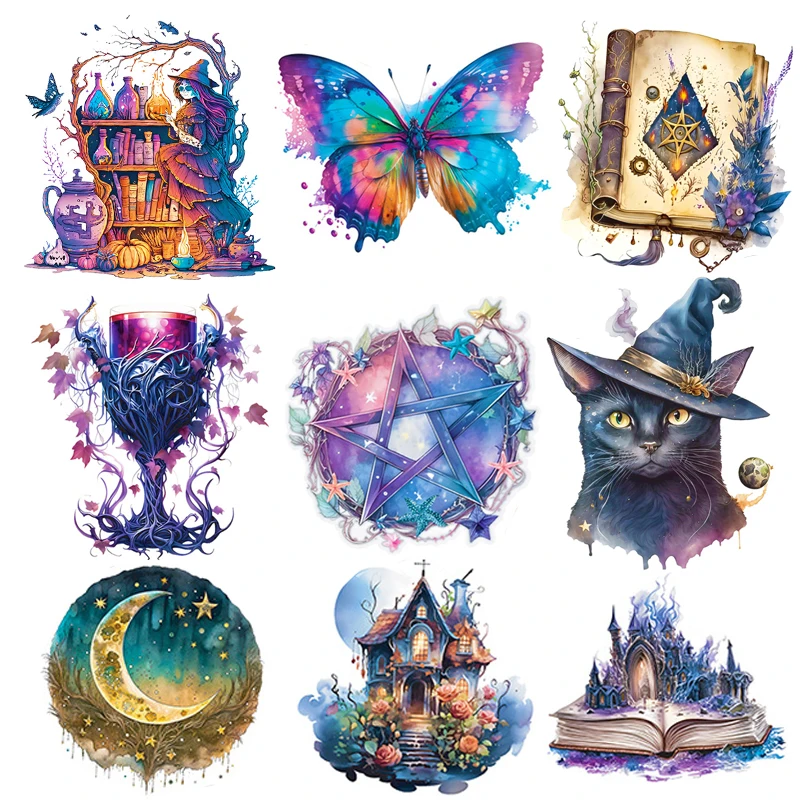 Gothic Magic Witch Varied Stickers Pack for Kid Crafts Scrapbooking Travel Luggage Laptop Wall Decorative Graffiti Cartoon Decal