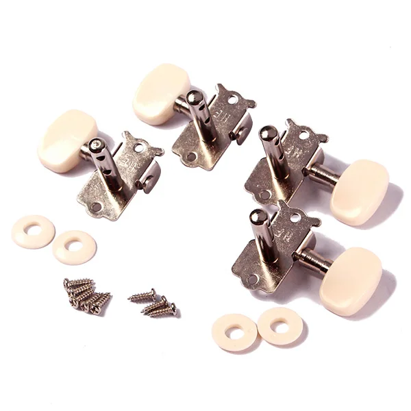 

Ukulele Tuning Pegs Set Silver Ivory Replacement Durable Fits Most 4 String Ukulele Guitar Tuner Machine Heads