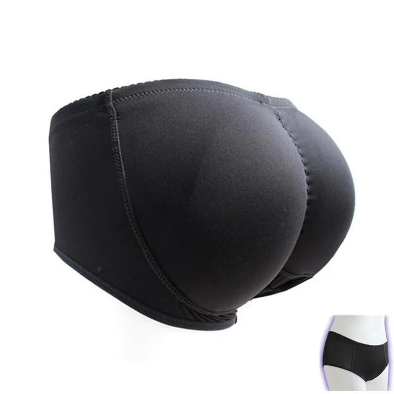 Silicone Underwear Panties Insert Pants Padded Panty Buttock Backside Butt Enhancer Hip Up Padded For Crossdresser Black