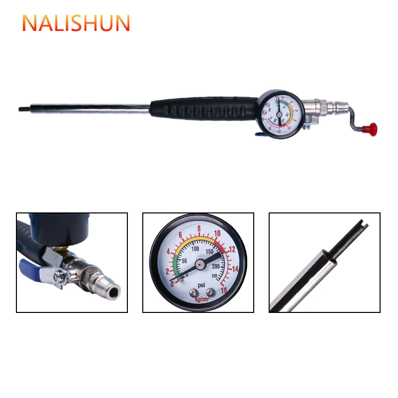 220PSI Air Tire Inflator Waterproof Car Tire Inflator for Rapid Inflatable Pressure Gauge  Adjustable Metal Inflator Wear-resist