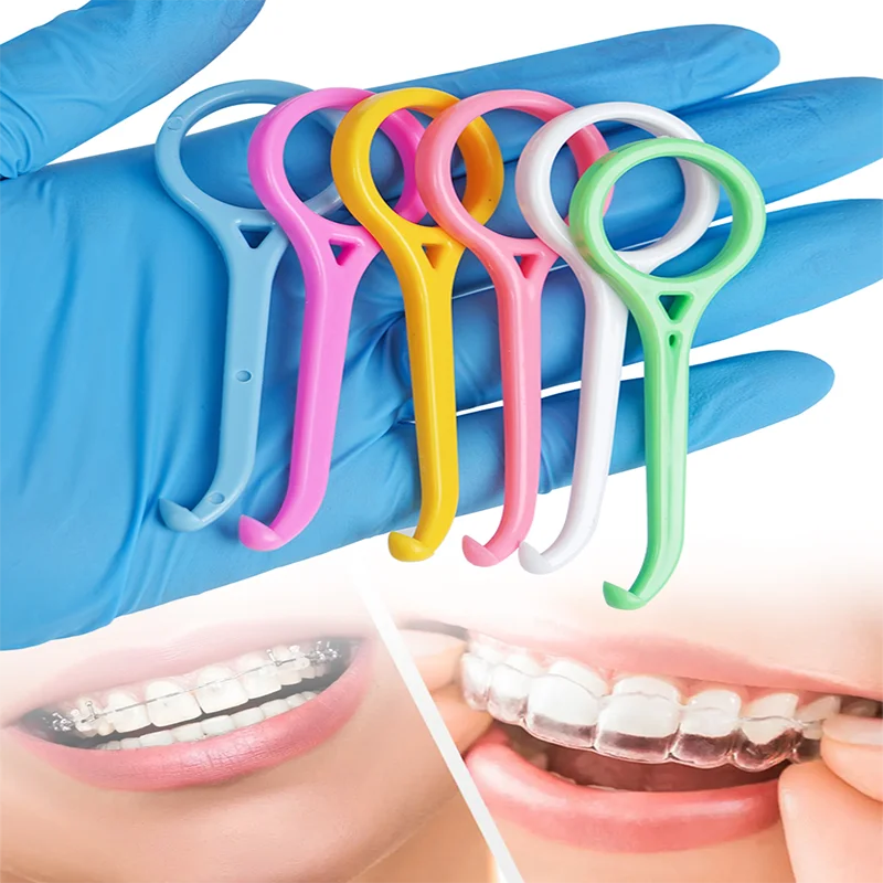 

6pcs Dental Removal Tool Plastic Hook Nice Orthodontic Aligner Remove Invisible Removable Braces Clear Aligner Oral Care Tools