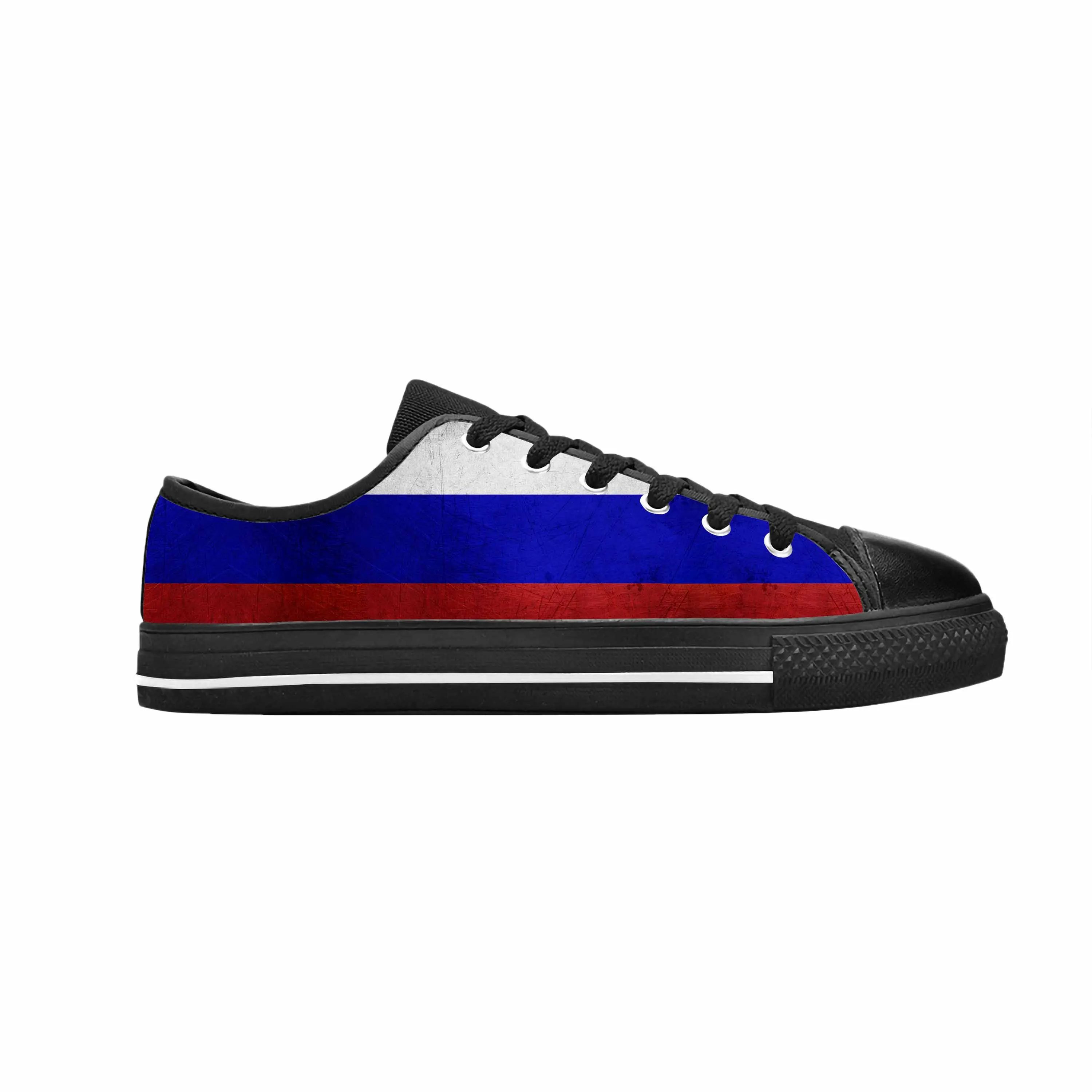 Russia Russian Flag Patriotic Pride Funny Fashion Casual Cloth Shoes Low Top Comfortable Breathable 3D Print Men Women Sneakers