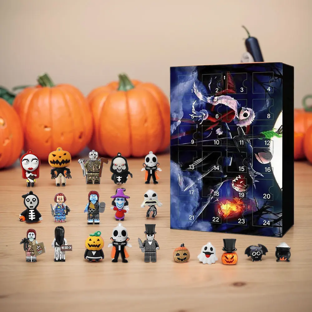 Halloween Advent Calendar 2024 24 Day Nightmare Before Halloween Advent Calendar Scary Halloween Doll Collectible Figures Gift