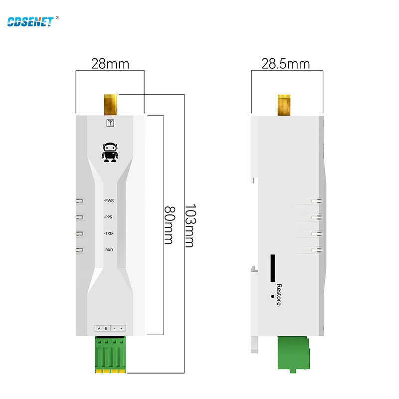 RS485 BDS GPS GLONASS GALILEO QZSS SBAS Positioning Modem CDSENET EWD108-GN05(485) Modbus DC5-24V UTC Industrial Standard