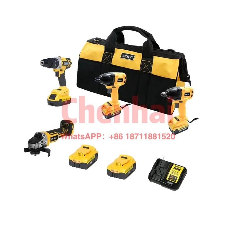 Dew Socket 21V Brushless Cordless Screwdriver Small Drill  18v 20v max Cordless Power Tools Combo Sets