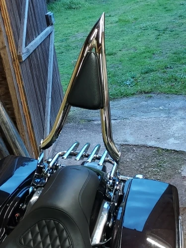 Rear Luggage Rack Passenger Backrest for Harley Davidson 2009 - 2025 Road King Street Glide Ultra Electra Touring CVO Sissy Bar view 3