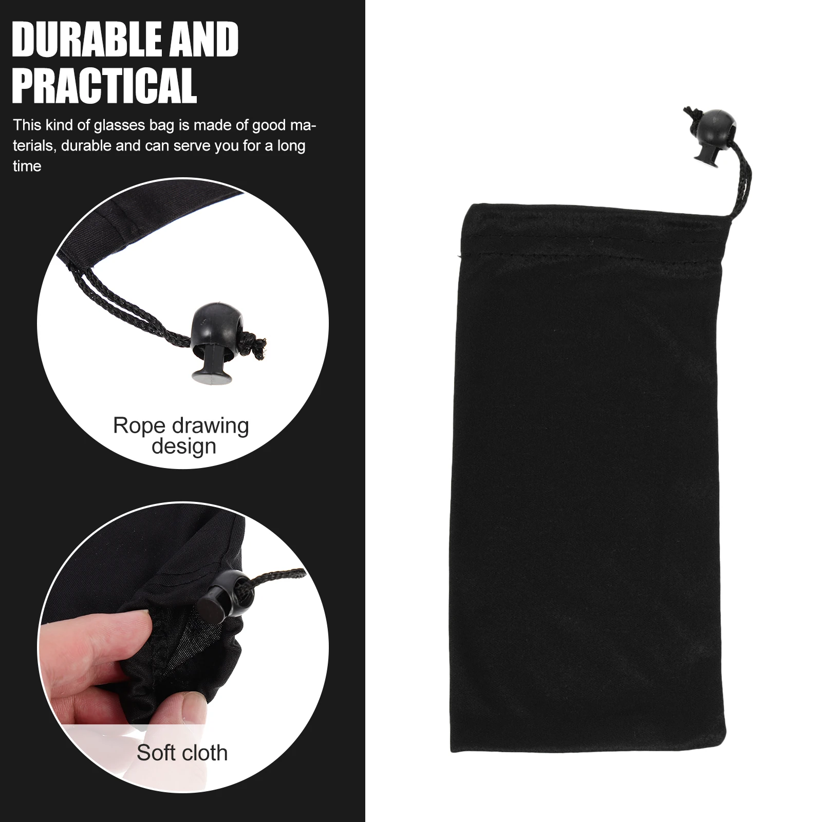 

12Pcs Sunglass Bags Household Multi-Function Portable Glasses Pouch Drawstring Eyeglass Accessory Protector Glasses Pouch