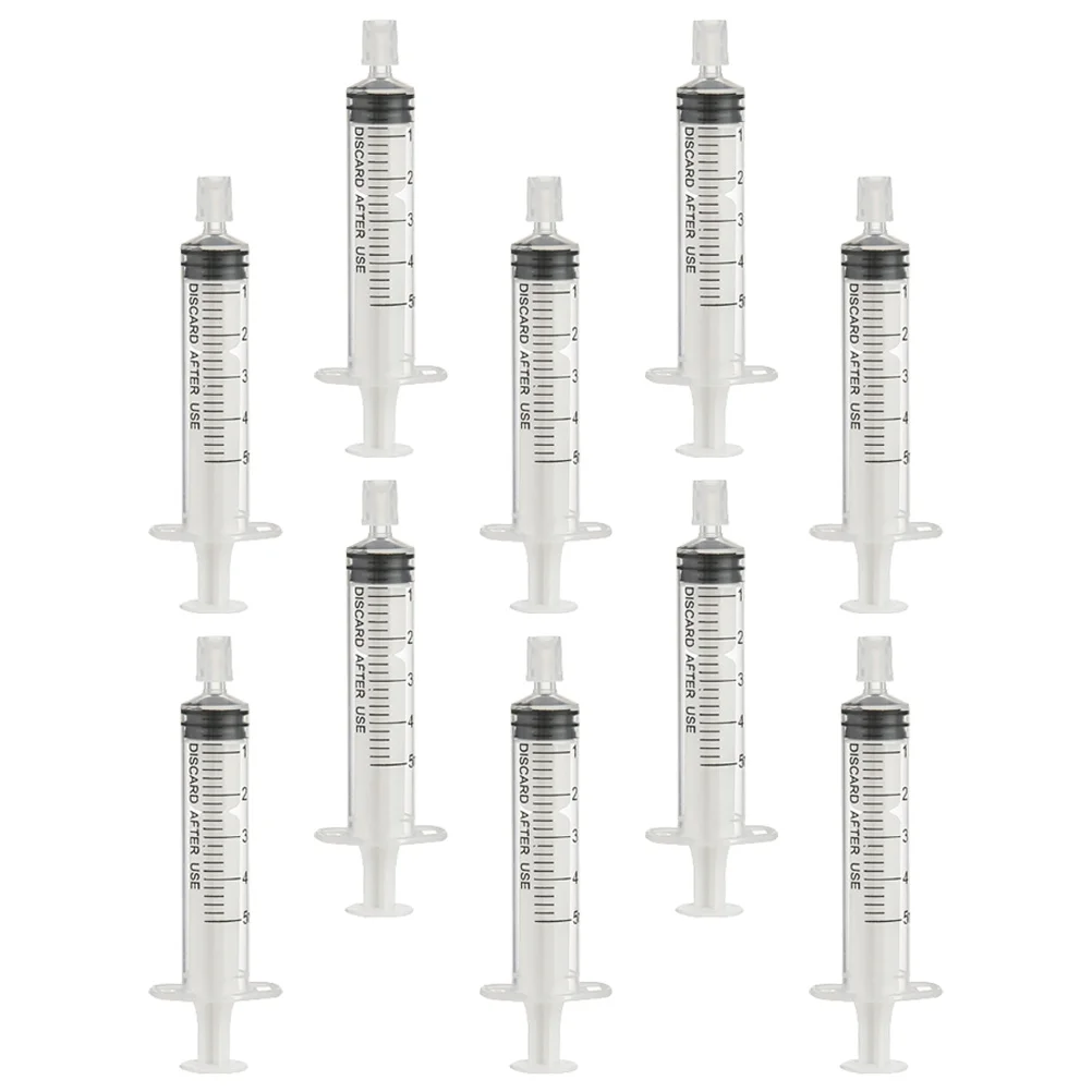 10 Pcs Syringe Liquid Jeringas De 10ml Refillable Perfume Tool Watering Scale with No Needle Travel