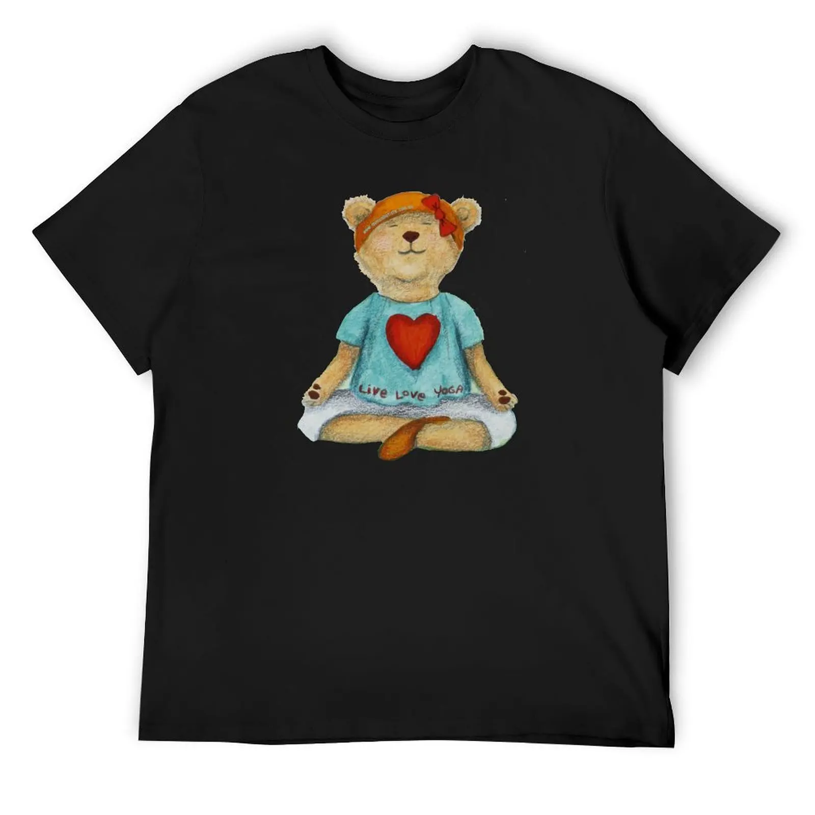 

Live Love Yoga Bear in meditation T-Shirt anime anime figures hippie clothes vintage t shirts clothes for men