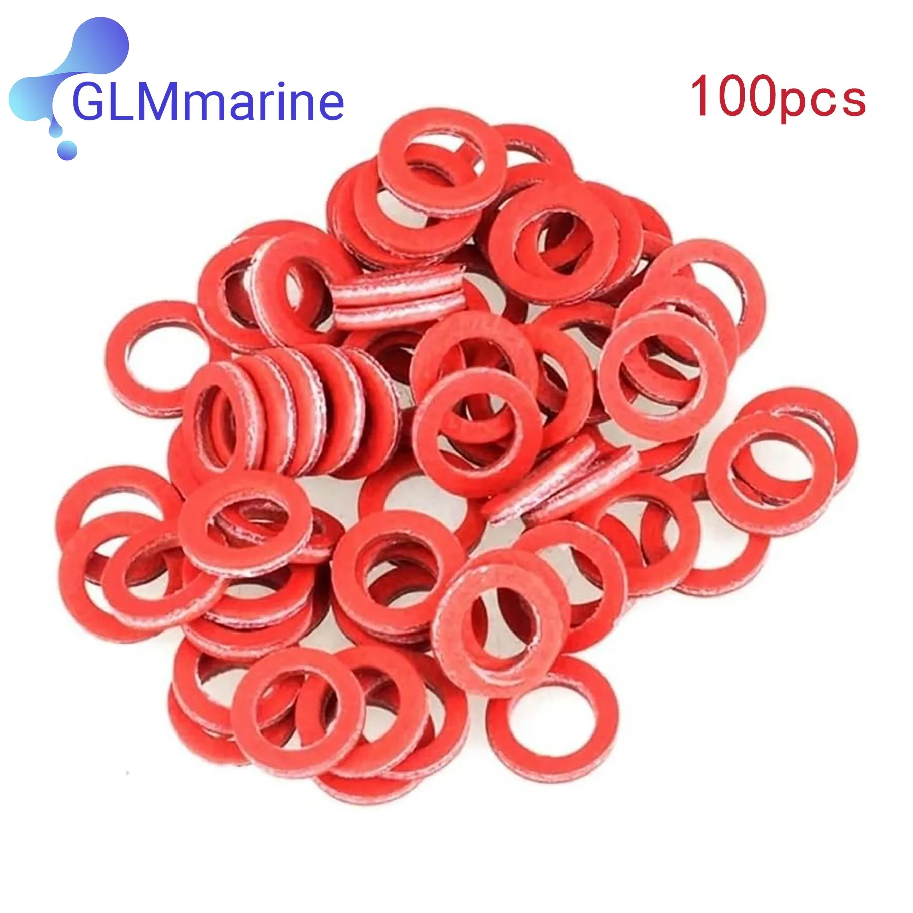 

100 Pieces Red Lower Casing Seal Gasket 332-60006-0 Compatible with Yamaha Parsun Outboard Motor Boat Engine Parts 332600060
