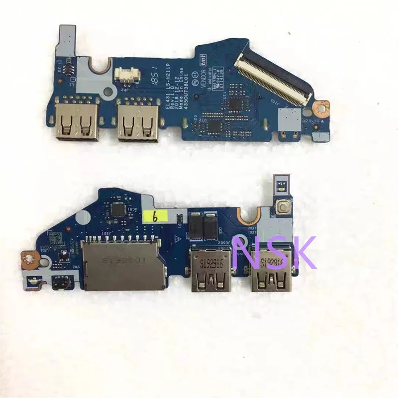 Imagem -03 - Áudio io Board para Lenovo Usb Switch Board Leitor de Cartão sd Ls-c312p Ls-h201p H211 E3170 E3180 4350u738l01 S34014api Novo