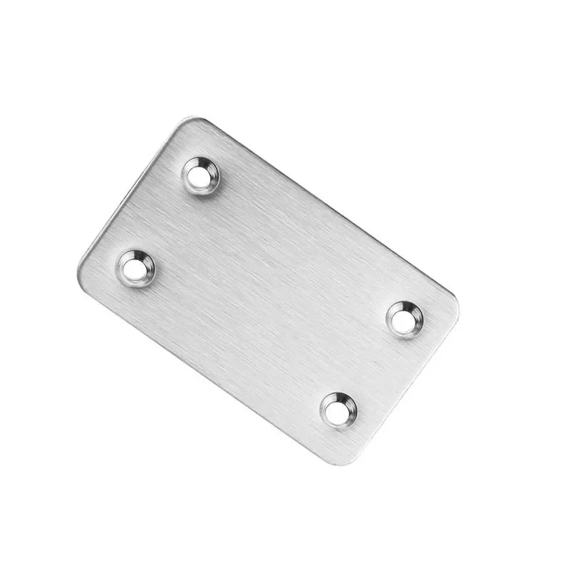 10Pcs Stainless Steel Angle Code Fixing Bracket Iron Plate for Furniture Quick Links With screw