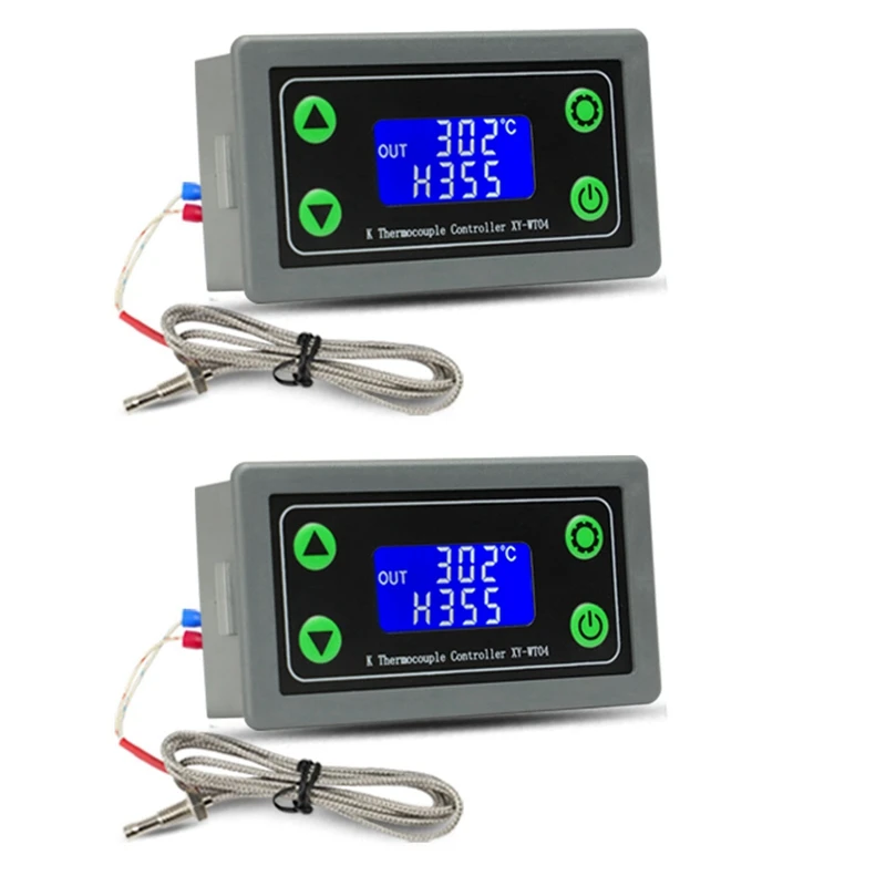 Promotion! 2X XY-WT04 High Temperature Digital Thermostat K-Type Thermocouple High Temperature Controller -99-999 Degrees