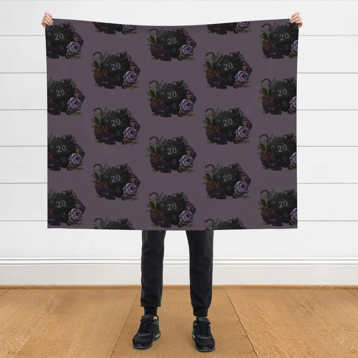 

Drow D20 - Tabletop Gaming Dice Throw Blanket Softest Vintage Bed Blankets