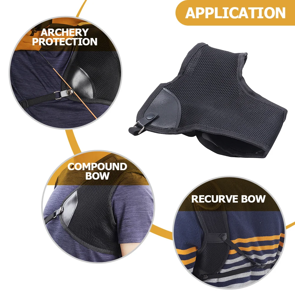 

1pc Archery Chest Guard Adjustable Breathable Protective Gear For Right Left Handed Outdoor Hunting Recurve Sports Cycling