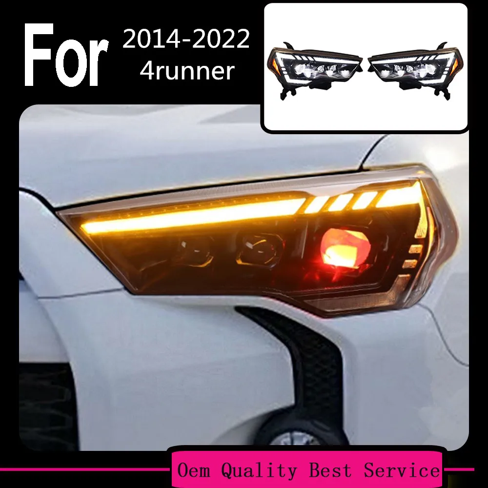 

Car Front Head Lamp For 4 Runner Headlights 2014-2022 4Runner LED Headlight DRL Dynamic Signal Projector Lens Auto Accessories