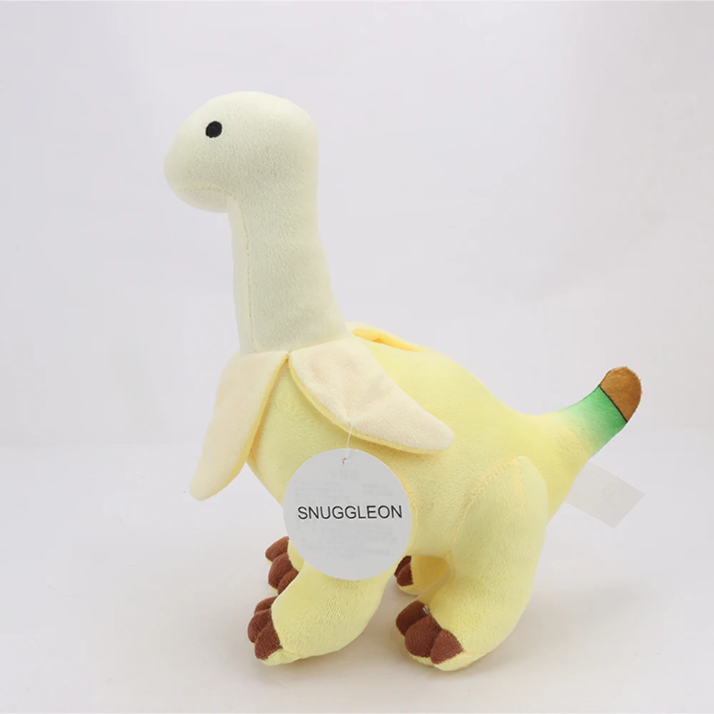 SNUGGLEON Banana Pterodactyl Plush Toy,28cm/11in Soft Huggable Dinosaur, Polyester Stuffed Animal, with Unique Peelable Skin, fo