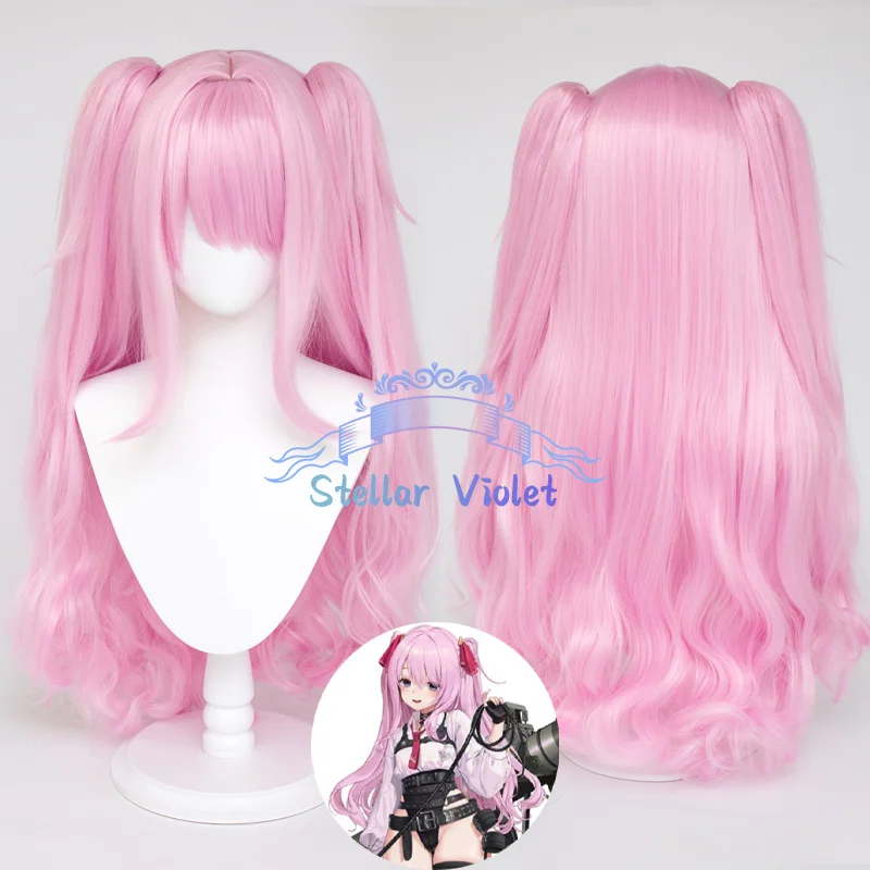 

Аниме NIKKE The Goddess of Victory Yuni, парик для косплея, розовый, 95 см, длинный хвост, термостойкие синтетические волосы, аниме-парики + шапочка для парика