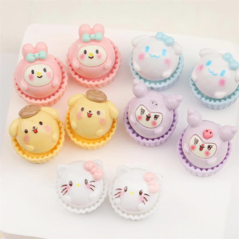 Cute Cartoon Kawaii Sanrioed Anime Pompompurin Gourmet Version Game Resin DIY Micro Multi Meat Landscape Doll Children Gift Toys