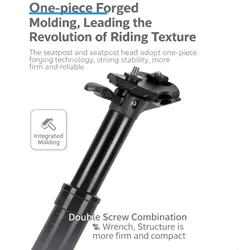 TESNO MTB Road Bicycle Shock Absorber Seatpost Tube Bikes Seat Post Dropper Manual Travel Height Adjustable Suspension 30.9/31.6