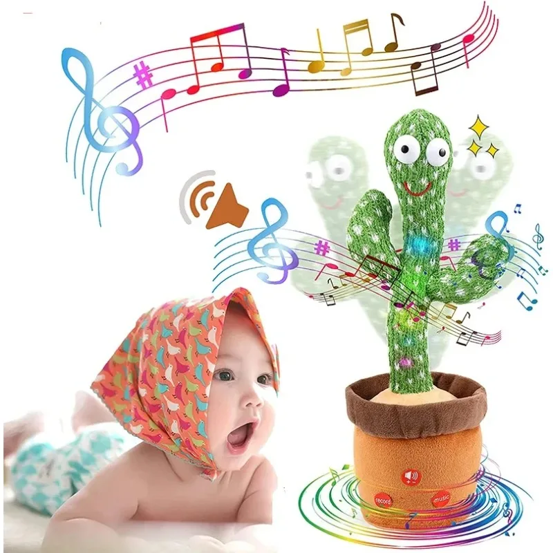 

Talking Cactus Toy Dancing Cactus Baby Toy with Lighting Singing Mimicking Cactus Baby Toys Repeat What You Say Cactus Record