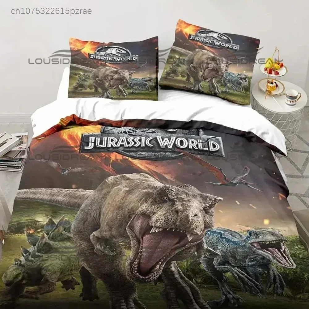 Jurassic Park Bedding Set 3D Printed Suitable For Bedroom Duvet Cover Set With Pillowcases Kids Home Textile
