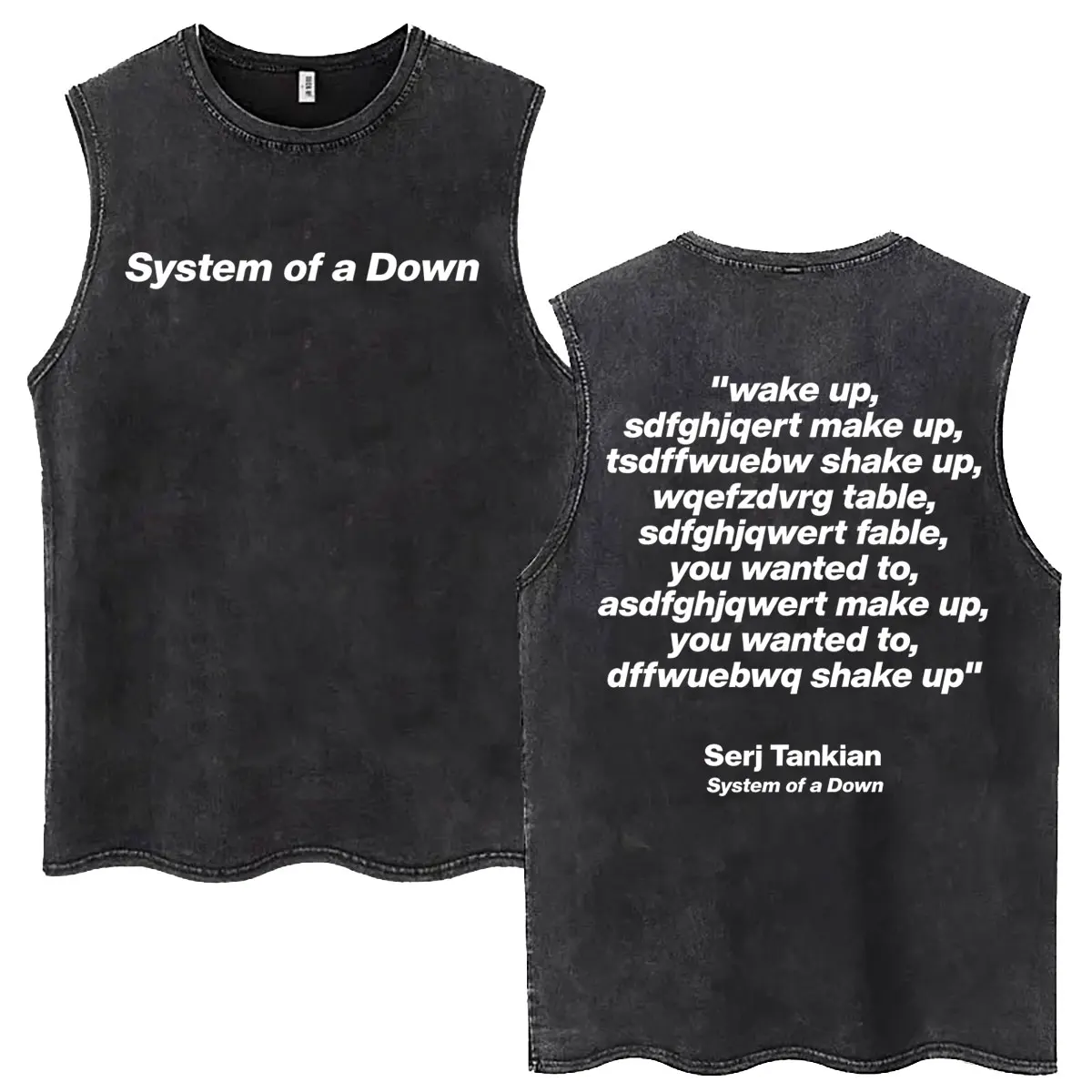 

Limited System of A Down Chop Suey Vintage Washed Tank Tops Men Women Classic Rock Alternative Metal Sleeveless Vests T-shirts