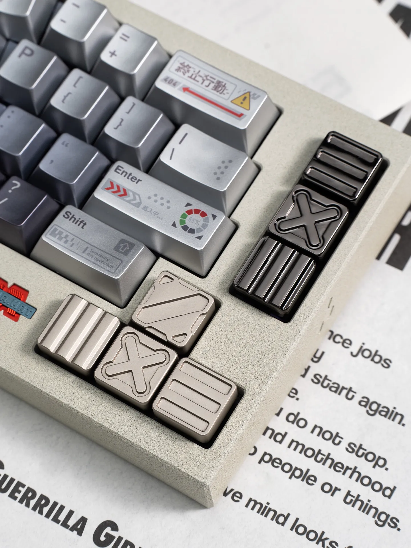 PIIFOX KC-HLF PC Keycaps Glossy And Matte Height Keyboard Keycaps Customized Electroplating Process Metal PC Accessories Gifts