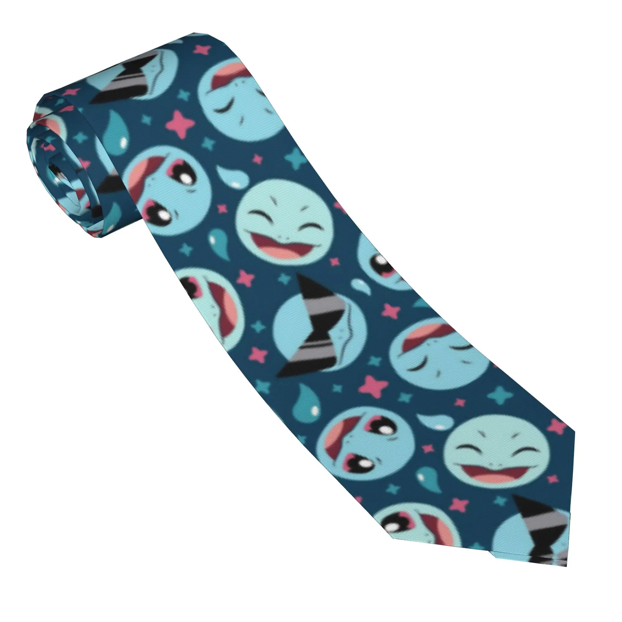Squirtles Poke-Mon Cartoon Necktie Men Women 8 cm Wide Neck Tie  for Men Suits Accessories Gravatas Wedding Accessories Office