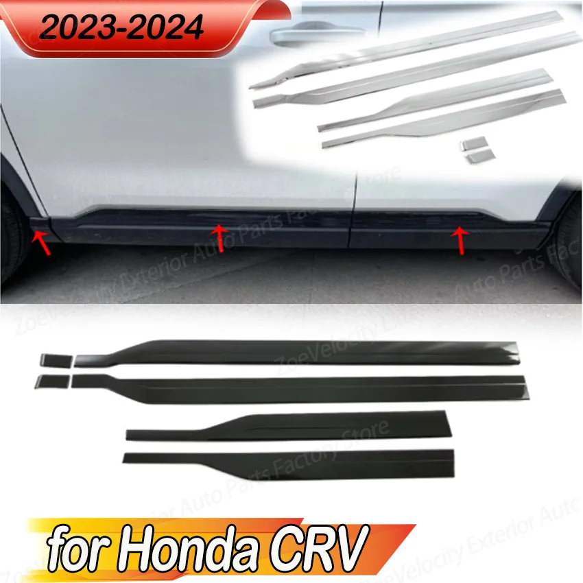Side Door Body Molding Strips Decor Cover Trim for Honda CRV 2023 2024 Car Diffuser Spoiler Body Kit Tuning Auto Accessories
