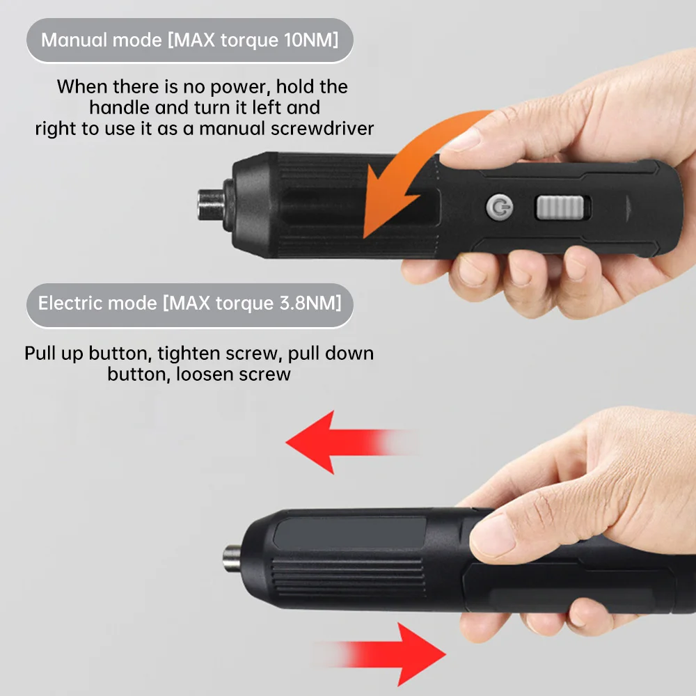 USB Rechargeable Mini Screwdriver Set for wood and plastic High Torque Lithium Screwdriver for household Electric Screwdriver