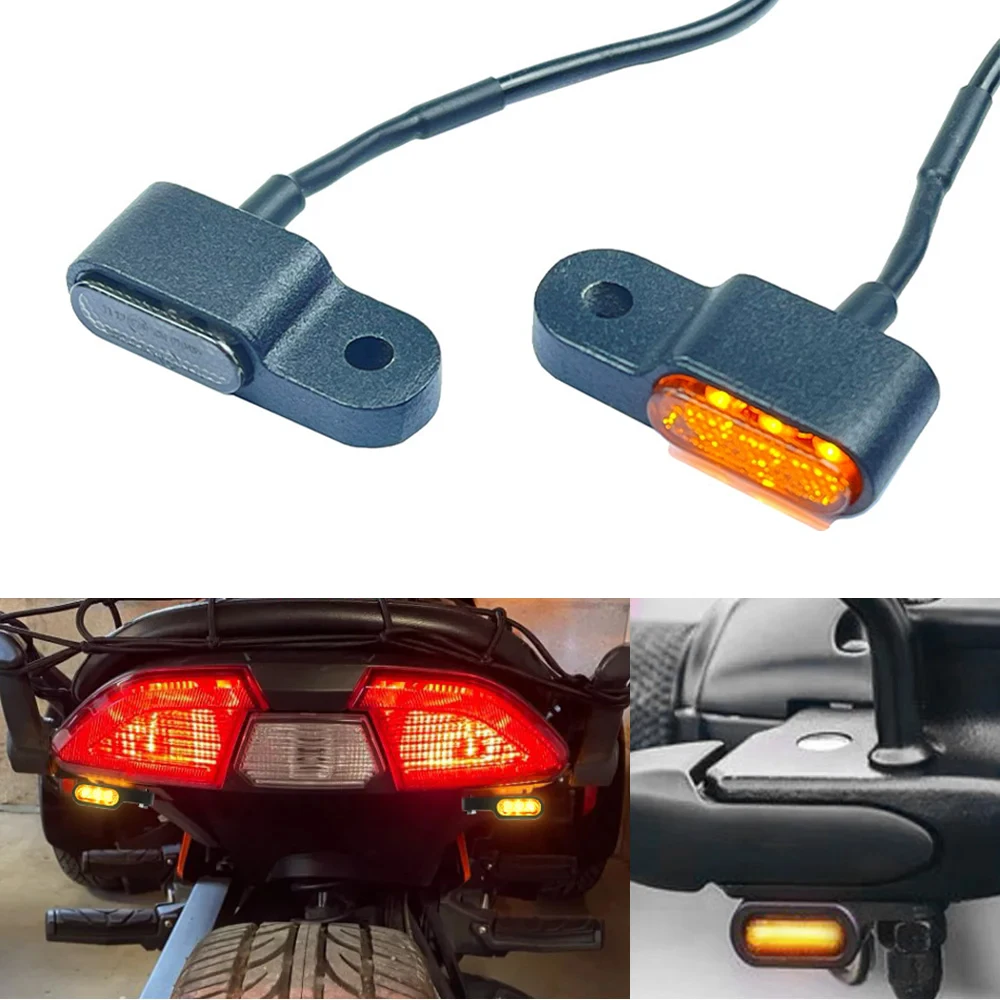 

3leds Motorcycle Mini LED Turn Signal Lights Handlebar Blinker Indicators flashing Lamps for honda yamaha kawasaki cafe racer