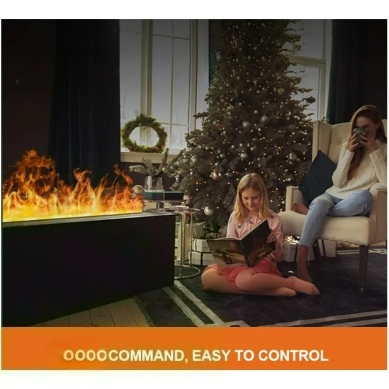 2025 Stoves & Fireplace with Air Humidifier - 6D LED Flame Effect, Relaxing Sound Modes, Bluetooth/WiFi Control Fireplaces