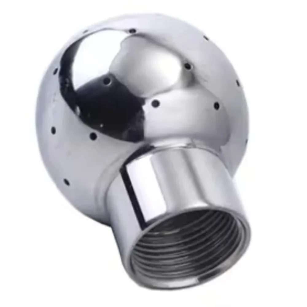 360 304 Stainless Steel Polished Fixed Cleaning Ball Fastened Internal Thread Smooth Surface Low Pressure Hose